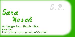 sara mesch business card